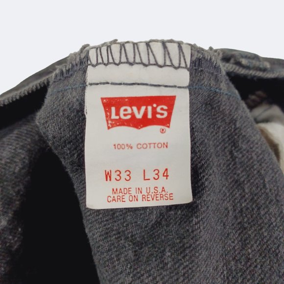Vintage Levi's 550 Relaxed Fit Men's Red Tab Jeans Size 33x34 USA Made '92 - Picture 5 of 10